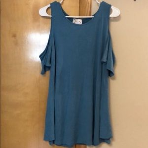 NWT Soft Off Shoulder Shirt - Pretty Blue Color